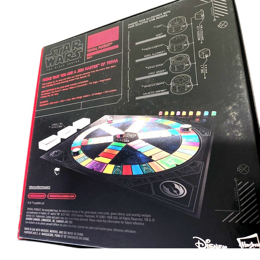 Trivial Pursuit Star Wars The Black Series Hasbro 2016 Trivia Disney COMPLETE - Picture 5 of 11